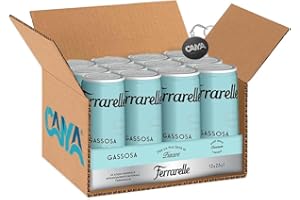 Ferrarelle Gassosa Bibita Analcolica Gassata Lattina 250ml (2024) [CAIYA® BOX da 12 Lattine]