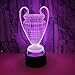 Produktbild 3D LED Licht Nachtlicht Optische Täuschung Lampe Schreibtischlampe Tischlampe Nachtlicht 7 Farben mit Acryl-Ebene & ABS Basis & USB-Ladegerät Trophäe