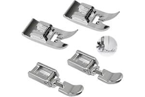 Bieiyhe 4 Pièces Pied-de-Biche pour Machine à Coudre et Pieds Presseur Fermeture Eclair Pied de Biche Universel Machine a Coudre Pied de Biche Guide Couture Droite Pied Point Zig Zag pour Machines