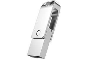 JOIOT USB C Memory Stick 128GB Dual Drive USB-A & USB-C 2-in-1 Type-C Flash Drive Metal USB C Flash Drive Mini OTG Pen Drive for Smartphone Tablet Computer Laptop MacBook Phone 15 iPad Pro and More