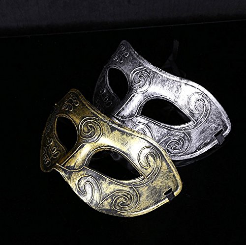 Veewon Venetian Herren Kostümball Masken Gesichtsmaske für Party, Kostümball, Maskenball , Halloween - 5
