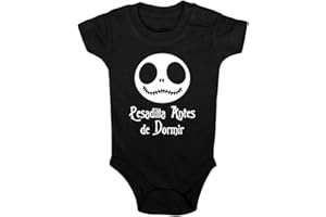 Clickink Body bebé Pesadilla antes de dormir. Regalo bebé. Regalo divertido. Regalo original. Bebé friki. Regalo friki. Body friki. Body bebé algodón. Manga corta.