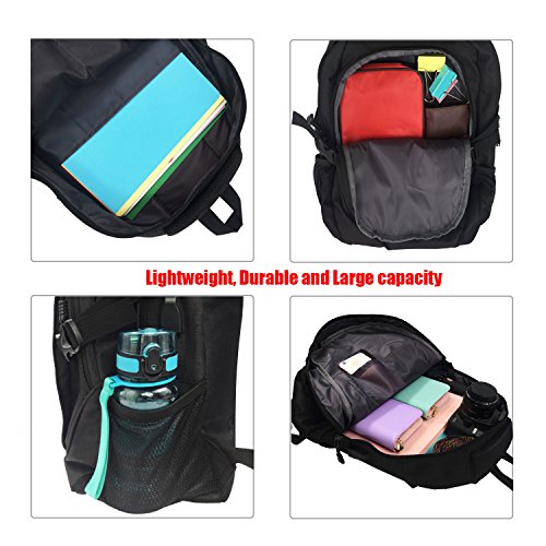 Laptop Rucksack Tasche - Nylon Computer Tasche Schulrucksack Rucks  cke mit USB Ladeanschluss f  r 15 6 Zoll Laptop und Notebook Schwarz