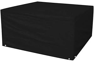 logei Funda para Muebles de Jardín Funda Para Mesas y Sillas al Aire Libre Impermeable y Resistente 213 X132×74cm ,Color Negro