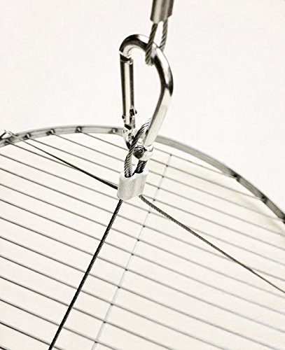 Ø 53 cm Grillrost Rund Schwenkgrill Rost Grill Edelstahl mit Seil - 3