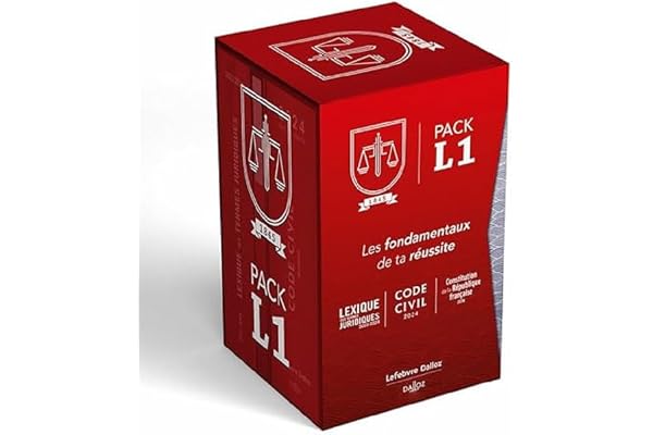Pack L1 2024 : Code civil - Lexique des termes juridiques - Constitution de la République Fr. 22e