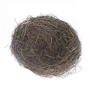 lwingflyer 2pcs Rattan Bird's Nest Crafts Handmade Dry Natural Bird's Nest for Garden Yard Home Party Decor No Eggs(Medium)