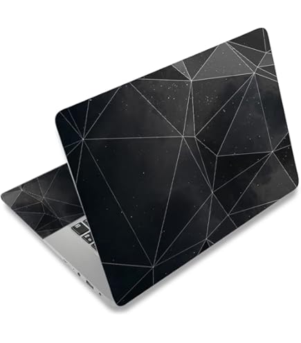 Skin De Protection Pour MacBook Pro 15″ (Retina) – Style Marbre Noir Et Blanc, Motif Granit Tourbillonnant