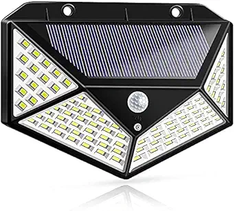 KREZON 100 LED Solar Light, Security Lights, Wireless Solar Light, Solar Motion Sensor Light, Night Solar Light,Waterproof Led Solar Light, Night Spotlight for Outdoor, Home, Garden( Pack of 1)