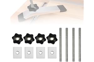 OKUYAN 12PCS T-Track Sliding Nut M8 T-Slot Bolts Woodworking Slot Fastener Set with Aluminum Alloy Slot Slider Stainless Steel T-Slot Screw and Plastic T-Track nuts for Workbenches Jigs and Fixtures