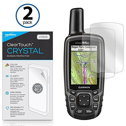 BoxWave Displayschutzfolie für Garmin GPSMAP 64st (Kristall Displayschutzfolie (2-er Pack) – PREMIUM QUALITÄT Ultra Crystal klar Folie zum Schutz vor Kratzern, inklusive fusselfreiem Reinigungstuch und Applikator), Garmin GPSMAP 64st Displayschutzfolie und Abdeckungen