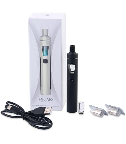 Joyetech Cigarette Electronique électroniques kit complet eGo AIO  kit-Noir/blanc-Sans Nicotine(AMZN FR) : Amazon.fr: High-Tech