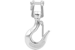 koulate Safety Swivel Hook, 304 Stainless Steel With Latching Slip Hook Rotatable Lifting Hook Chain Hook 650kg /1000kg (1#)