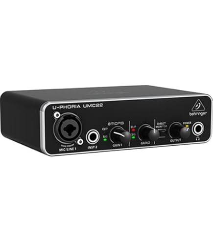 Behringer U-Phoria UMC22 & Marantz MPM-1000 - Interface Audio
