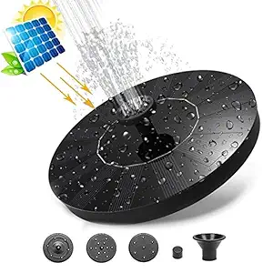 HASTHIP  Round 7V 1.4W Fountain Solar Power Floating Water Pump (Black)