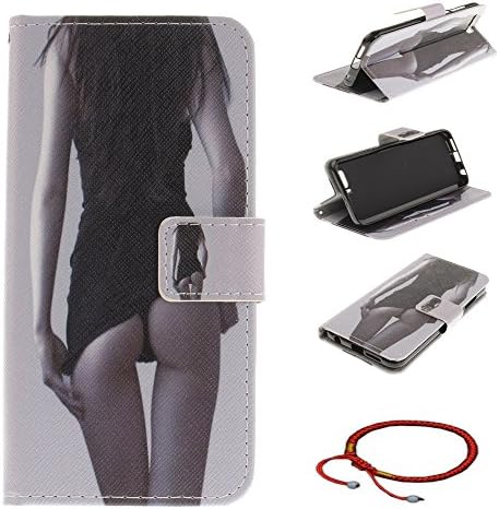 Huawei Honor 9 Ultrathin PU Leather Flip Cover Pattern, GOCDLJ Cell Phone Case for Huawei Honor 9 Cell Phone Slim Protective Case Anti Scratch Bumper Cover Wallet Fully Protective Build in Stand Function Folio Book Style with Magnetic Holder Cash Pocket ID Card Slots Pouch Soft Silicone Backcover Backside Shell Artificial Sleeve + Chinese Style Red Bracelets Design Sexy Girls