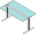 Produktbild GedoTec® Metall Tischgestell höhen-verstellbar Schreibtisch-Gestell System Modell CAMO | Tisch-Untergestell für Plattenlänge 2000 mm | Stahl pulverbeschichtet RAL 9006G strukturiert | Markenqualität für Ihren Wohnbereich