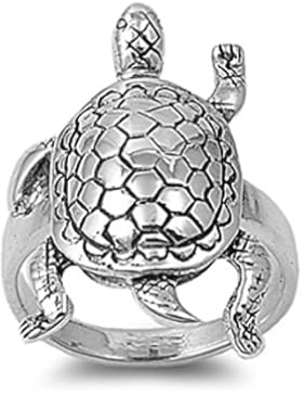 Ring aus Sterlingsilber - Schildkröte