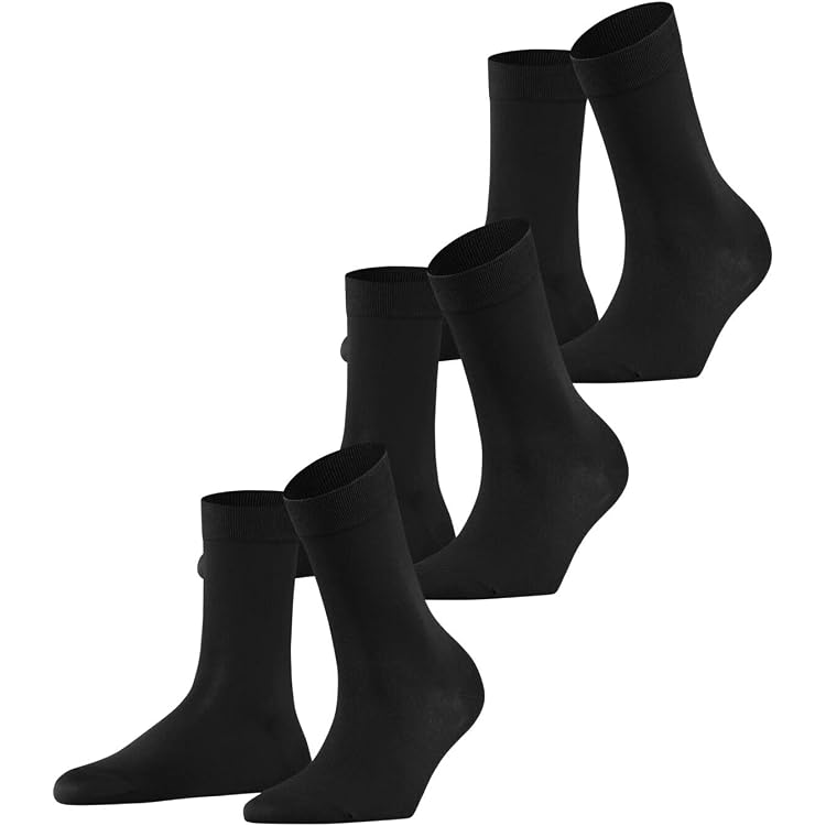 FALKE Damen Socken 3er-Pack – Nachhaltige Baumwolle, Verstärkt, Einfarbig