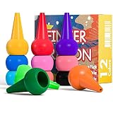 ❤Ponga en primer lugar la seguridad de sus hijos: los lápices de colores para niños pequeños están hechos de material 100% no tóxico y comestible con aprobación CE y certificación EN71. Como muchos niños pueden tomarlo como dulces y ponerlo en la boca, un pequeño agujero en el medio está diseñado para evitar asfixia y asfixia en caso de que traguen los crayones de pintura por accidente.