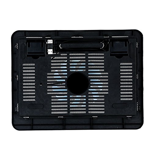 KKmoon Stille dünne Computer Cooling Rahme Notebook Cooling Fan USB Cooler Radiator mit blauem LED Licht für 13in zu 15in Laptop Notebook - 6