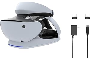 Collective Minds PSVR2 Showcase Premium PSVR2 Charger and Display Stand (Includes AC Adapter for Fastest Charging)