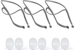 Paquete de 3 accesorios de repuesto compatibles con Airfit P10. Incluye 3 correas de repuesto y 6 clips de ajuste, súper elásticos, suministros de gran valor BlessEase