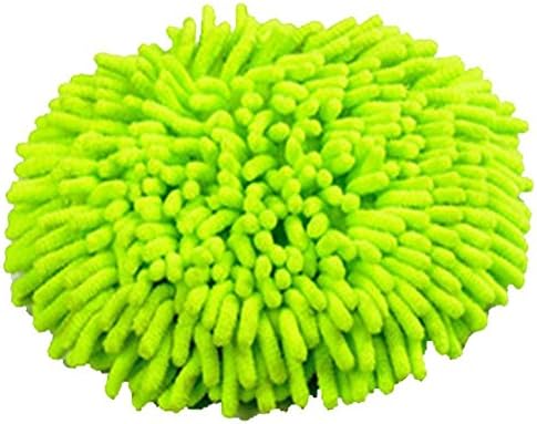 Meipro 360 Degree Wet Mop Head,Microfiber Chenille Flexible Handle Car Clean Wash Mop Plus Towel Head (Green head only)