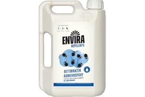 Envira Bettwanzen Abwehrspray 2 Liter - Spray mit Langzeitwirkung gegen Bettwanzen - Mittel gegen Bettwanzen für Wohnung, Hotel, Matratzen & auf Reisen - Effektiv Bettwanzen loswerden