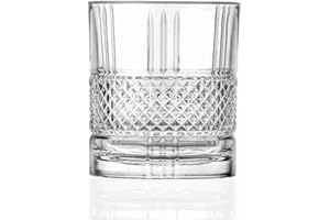 RCR Cristalleria Italiana S.p.a. Linea Brillante | Bicchieri da Acqua in Vetro Moderni Set 6 Bicchieri di Cristallo da 34 Cl