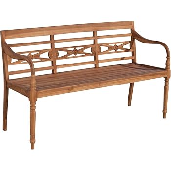 Clp Teakholz Gartenbank Angel Mit Lehne I Holzbank Fur Den Garten I Sitzbank Mit Armlehnen I In Verschiedenen Grossen Wahlbar 200x64x92 Cm