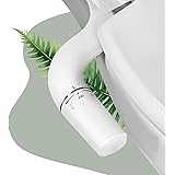 SAMODRA Ultra Thin Cold Water Bidet, Classic 7.0 Bidet Toilet Seat UK Mount with Non-Electric Double Nozzle, Adjustable Press