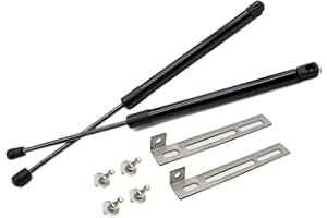 TSUBASA Lift Supports Struts for Seat Cupra Leon MK4 KL1 KL8 2020-2024 Front Bonnet Hood Modify Carbon Fiber Gas Charged Shock Dampers Spring Bar (2 PCS) (Normal Black)