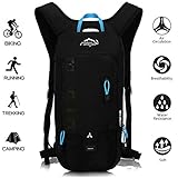 OUTDOOR LOCAL LION 10L Zaino Idratazione Ultraleggero per Alpinismo Escursionismo Zainetto per Ciclismo Backpack di campeggio Sport Outdoor Unisex per Ciclismo,nero