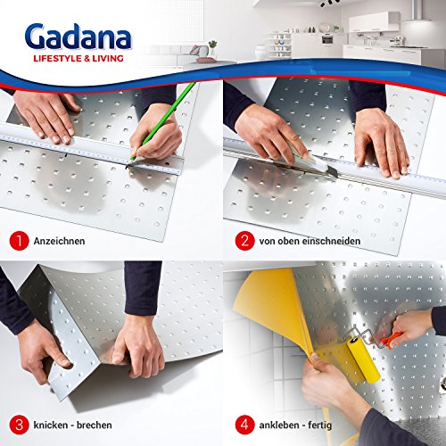 [70201030] Gadana Motiv, Dekorplatte, Optik: Klavierlack creme Effektplatte / reflektierend, Größe 650 x 1000 mm, Reliefhöhe: 1.2 mm - 4
