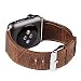 Produktbild FUTLEX Echtleder Armband Uhrenarmband Ersatzarmband für Aplle Watch Series 4 (44mm), Series 1 & 2 & 3 (42mm) - Farbe Kaffee