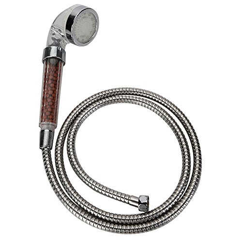 LESOLEIL Handbrause Duschkopf mit Brauseschlauch und Halterung Regenbrause Wassereinsparung Ionic Shower Filter Chlor Filtration Showerhead LED bunt - 4