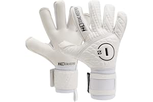 N1 Goalkeeper gloves Cronos SSG Pro Guantes de Portero de Adulto para Fútbol Profesional Cómodos y Ajustados de Látex Alemán. Antideslizantes y Transpirables. Cierre Elástico.