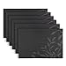Produktbild Homcomoda Platzsets Abwaschbar Hitzebeständig Tischsets Rutschfest  Schmutzabweisend Platzdeckchen für Küchentisch 6er Set(Schwarz)