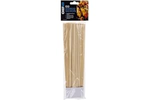 Chef Aid Brochettes en Bambou de 25,5 cm, Lot de 100, Écologiques, Solides et Durables, Idéales pour Grillades, Barbecues et Plateaux de Fête