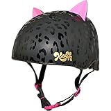 Krash Kids' C-Preme Leopard Kitty Helmet, Black, One Size