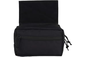 GYDEHUTJ DETECH Sac à Outils Utilitaire avec Poche à Benne basculante et Crochet pour JPC CPC AVS Vest Airsoft Chasse Escarmouche Sports de Plein air