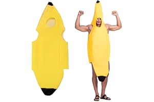 JBLJDWD Banana Costume, Adult Halloween Costumes, One Size Fits Most, Lightweight and Comfortable Banana Costume Adult, Easy to Wear and Remove Funny Costume for Adults/Kids