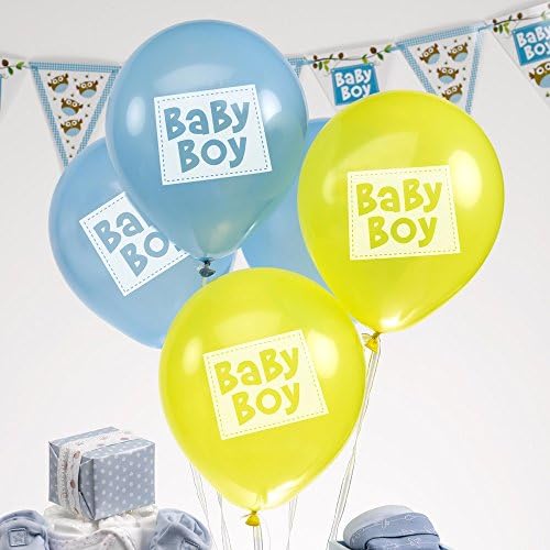 Little Owls, Baby Boy Balloons for Baby Shower, Christening or Baby Naming Celebration