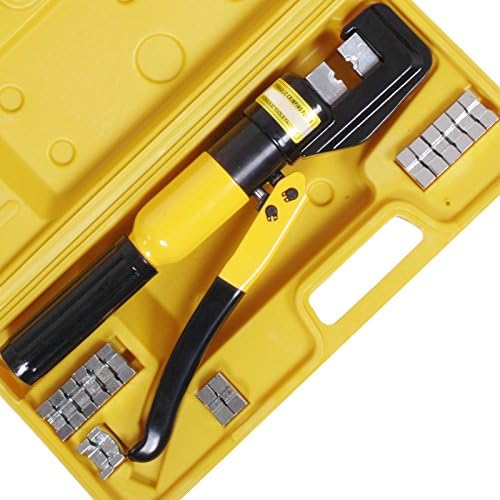 8 Ton Manual Hydraulic 4-70mm Cable Plier Coax Wire Connectors Crimp Crimping Swaging Tool Kit