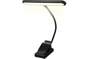 MILISTEN Rechargeable Music Stand Light Clip on, 27 Leds, 6 Levels Dimmable, Usb Fast Charging, Lightweight Piano Lamp, Book Reading Light for Home Use