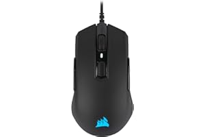 CORSAIR M55 RGB PRO Wired Ambidextrous Lightweight FPS Gaming Mouse – 12,400 DPI – 8 Programmable Buttons – iCUE Compatible – PC, Mac, PS5, PS4, Xbox – Black