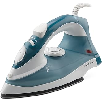 Bajaj MX 3 Neo Steam Iron | 1250 Watts Power For Faster Ironing | Vertical & Horizontal Ironing | Spray Function | Anti-Bacterial & Non-Stick Soleplat