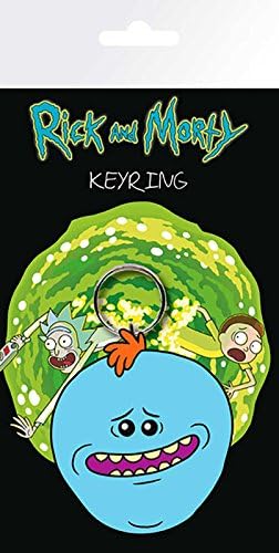 Rick And Morty Keyring Keychain Meeseeks face Official Rubber One Size