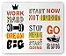 Produktbild Joyce Gaming Mouse Pad Custom,Motion Manifesto Active Encouraging Layout Design Mouse Cushion for Sports Shoes,Mouse pad Size:9.25 X 7.75 Inch
